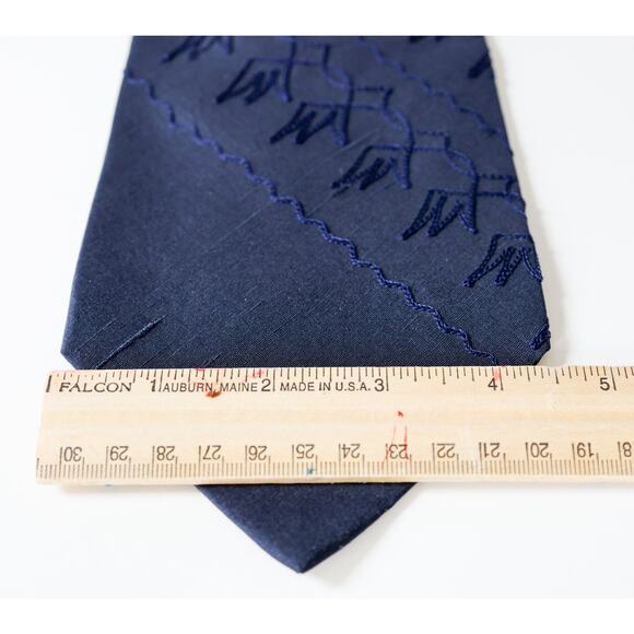 VTG Dunhill France Silk Embroidered Tie Business Casual Party Formalwear Retro - Picture 16 of 16